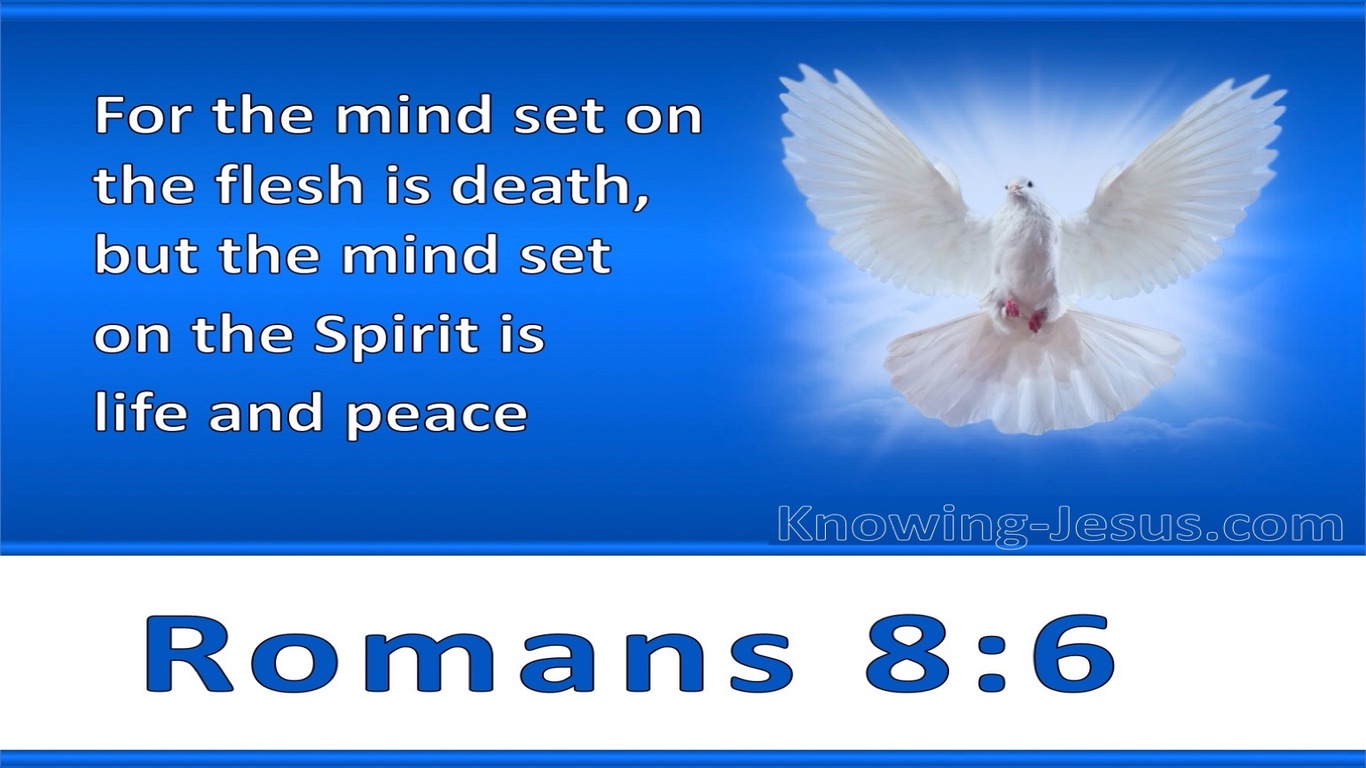 Romans 8:6 The Mind Set On The Flesh Is Death (white) copy